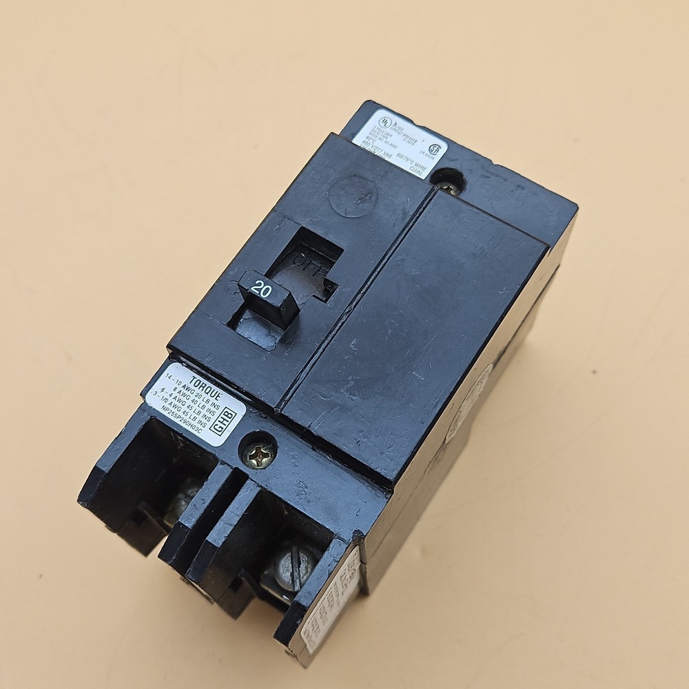 Cutler Hammer GHB GHB2020 2 Pole 20 Amp 480v Circuit Breaker Bolt On
